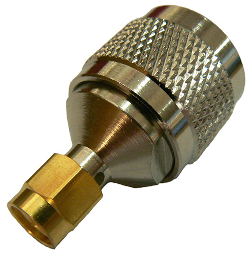 SMA male to N-type male straight inter-series adaptor, DC-11 GHz, 50 Ohms – gold plated and nickel plated